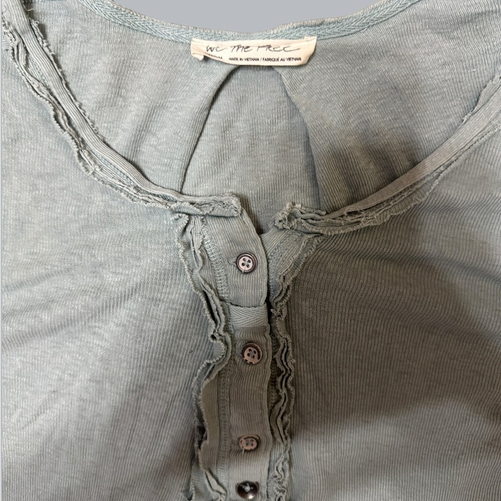 We The Free by Free People Heritage Henley – Ocean Mist - Picture 3 of 6